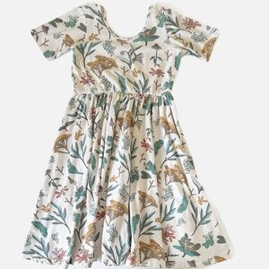 Little Girl Size 10 Alice + Ames Short Sleeve Herbal Study Ballerina Dress